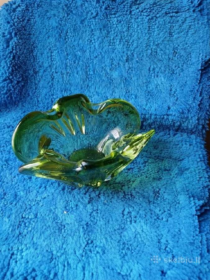 Vintažinė sunkaus stiklo vaza/saldaininė/peleninė - nuotraukos Nr. 3