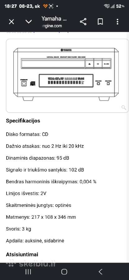 Yamaha komplektas. - nuotraukos Nr. 5