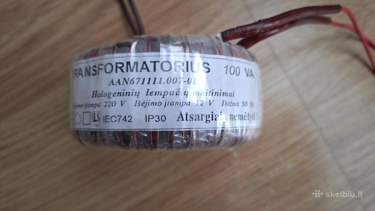 Toroidinis transformatorius 220v 12v 60w 100w - nuotraukos Nr. 4