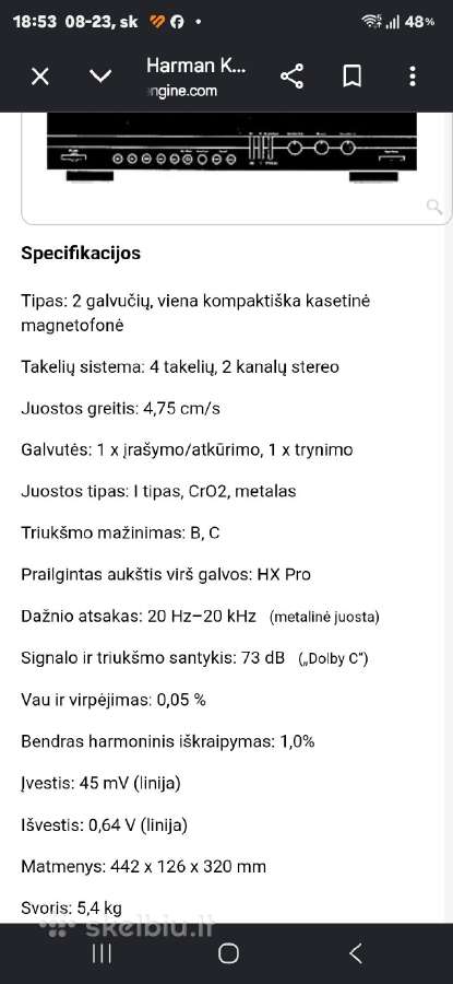 Harman Kardon Td420 kasetinė deka. - nuotraukos Nr. 4
