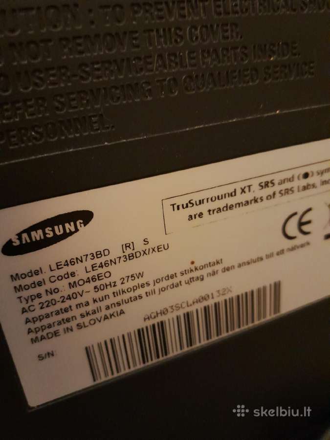 Televizorius Samsung 46 coliu - nuotraukos Nr. 4
