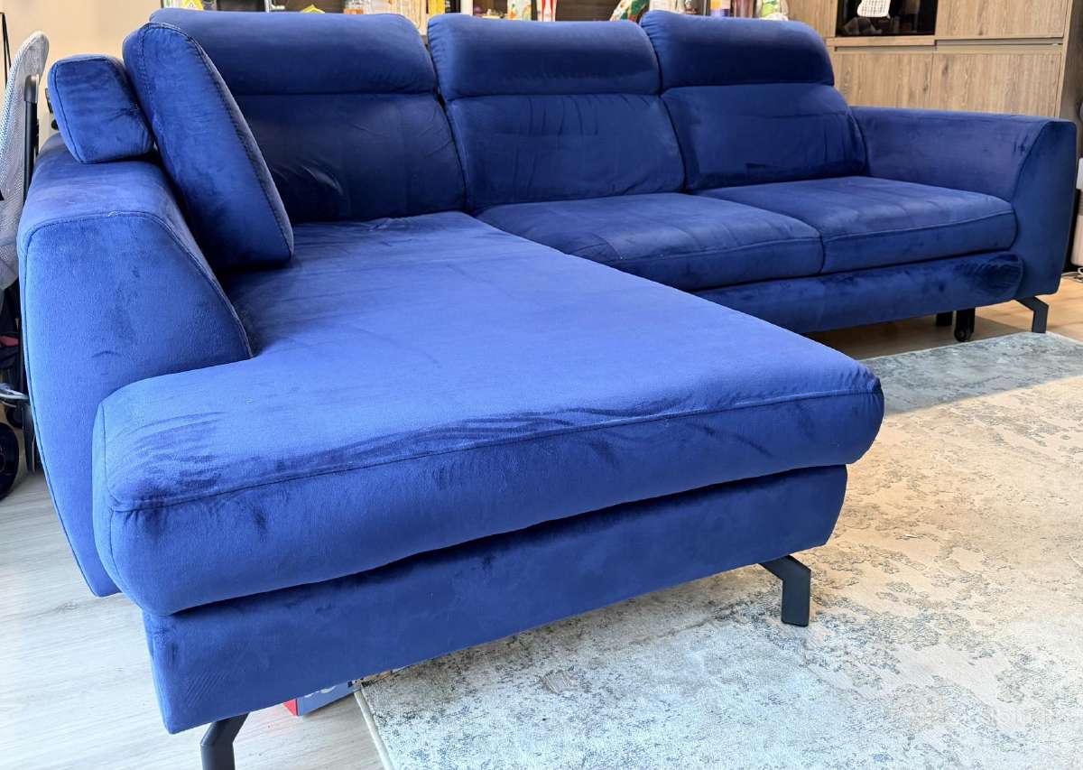 Mėlyna sofa - kampas - nuotraukos Nr. 4