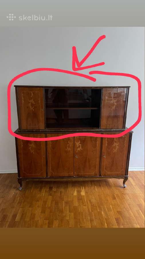 Spintelė lentyna antikvarinė vintažinė midcentury - nuotraukos Nr. 6