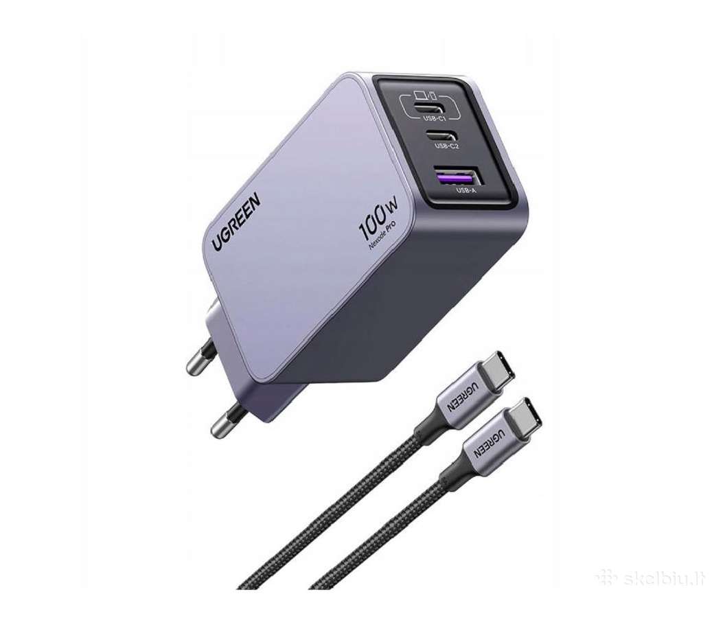 Ugreen Nexode Pro 100w Model: X757 Usb-a + 2x - nuotraukos Nr. 8
