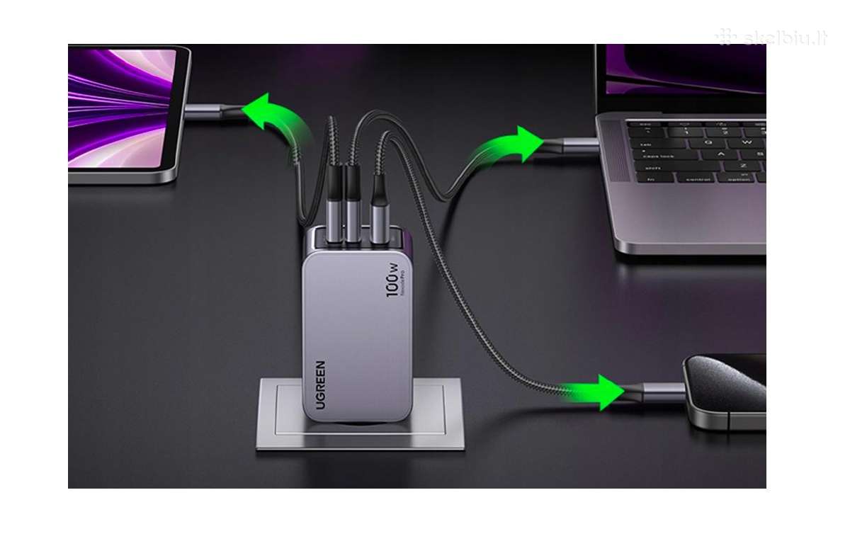 Ugreen Nexode Pro 100w Model: X757 Usb-a + 2x - nuotraukos Nr. 10