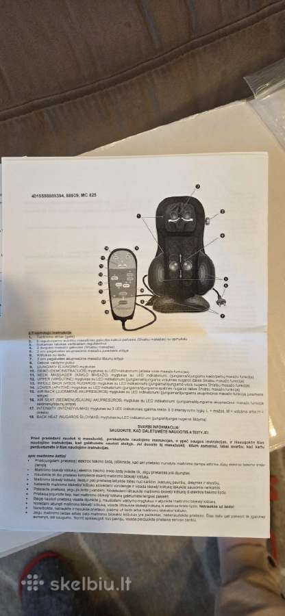 Masažinė kėdė Medisana Mc 825 - nuotraukos Nr. 6