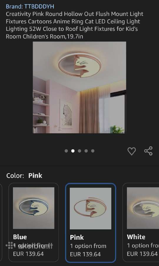 LED lubinis šviestuvas su katės motyvu - nuotraukos Nr. 4