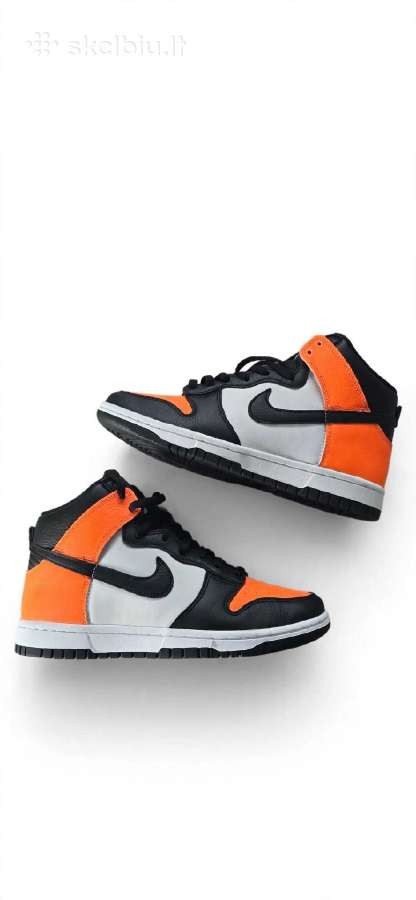 Nike Dunk High Retro White Total Orange Black - nuotraukos Nr. 3