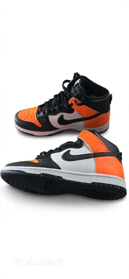 Nike Dunk High Retro White Total Orange Black - nuotraukos Nr. 2