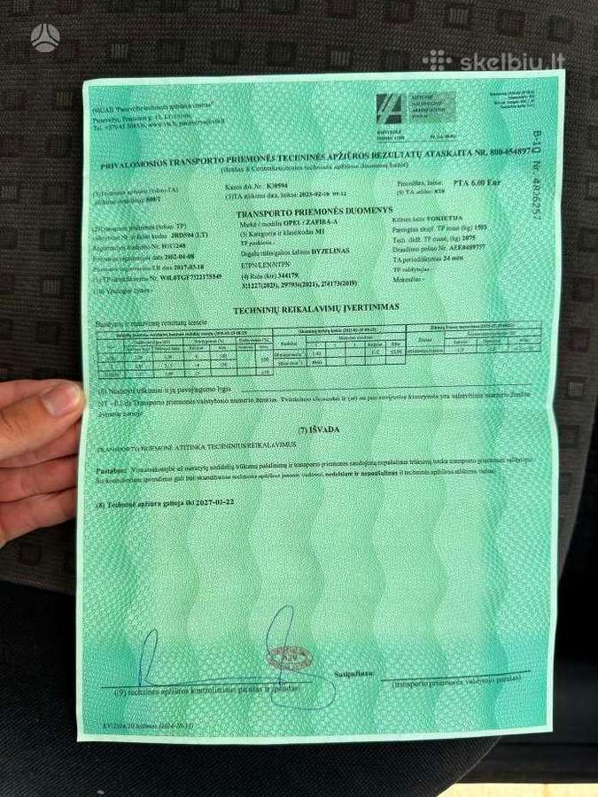 Opel zafira - nuotraukos Nr. 10