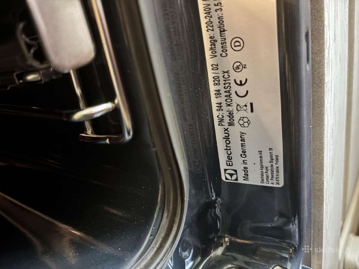 Electrolux 900 serijos orkaitė su garais Koaas31cx - nuotraukos Nr. 6