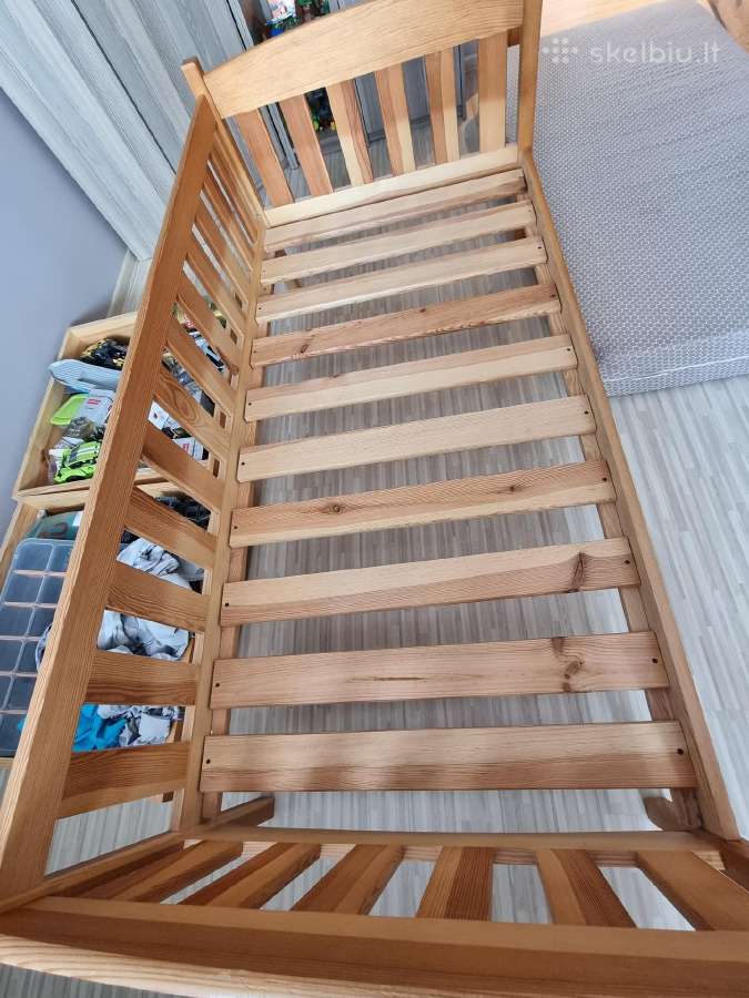 Natūralaus medžio lova 80160 su Lonas Vega - nuotraukos Nr. 3