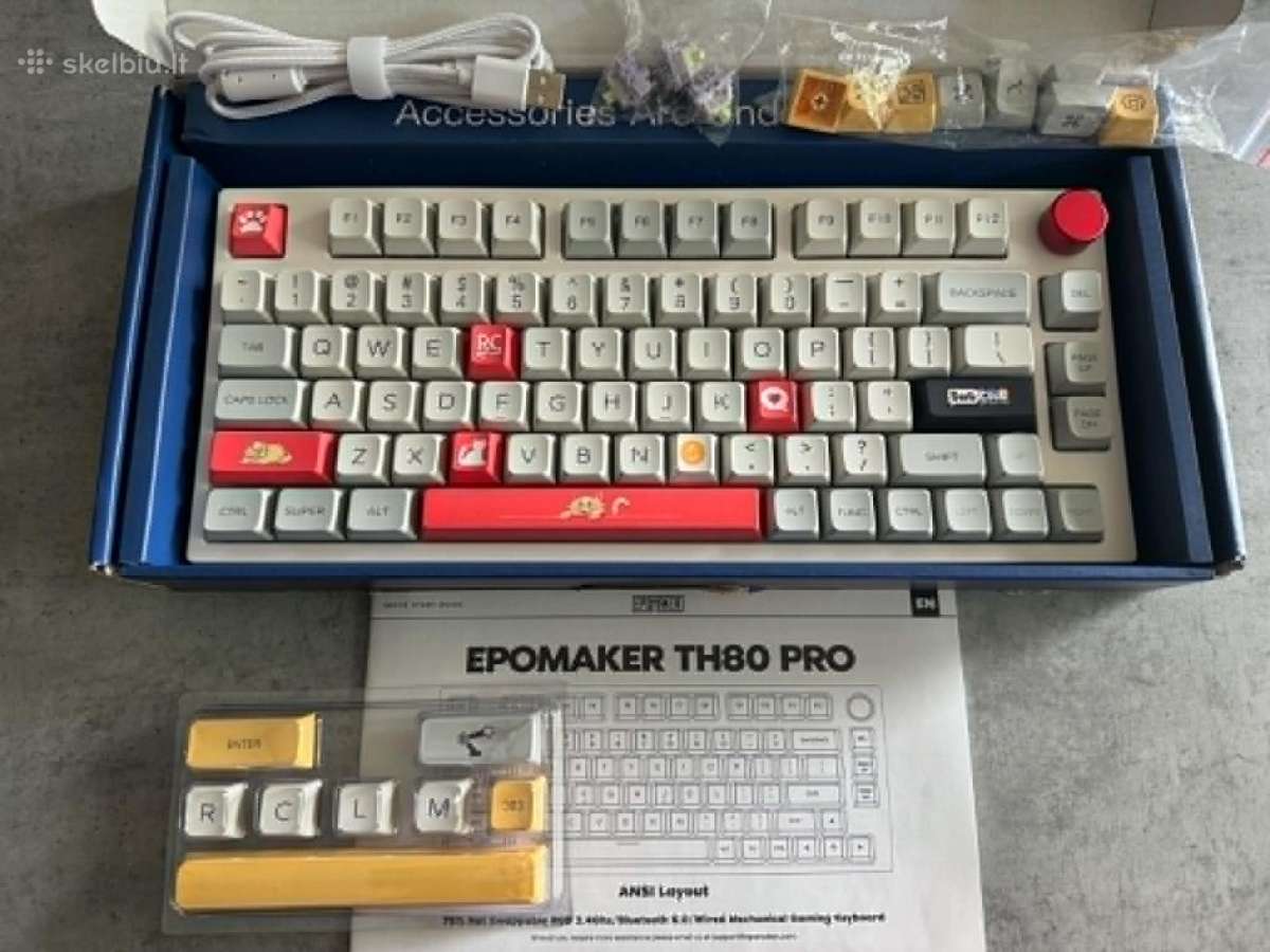 Nauja zaidimu Epomaker Th80 Pro klaviatura - nuotraukos Nr. 4