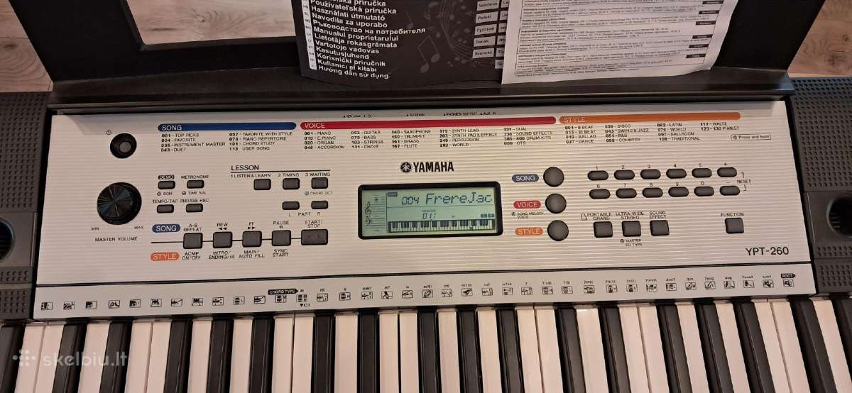 Sintezatorius Yamaha Ypt-260 - nuotraukos Nr. 2