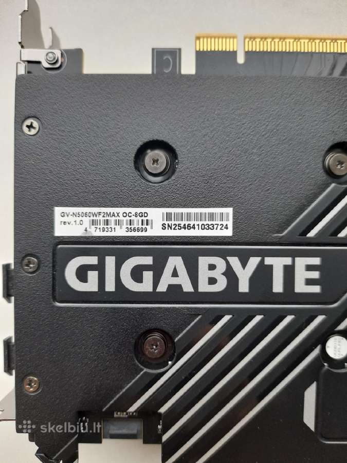 Gigabyte Geforce Rtx 5060 Windforce Max Oc 8gb - nuotraukos Nr. 3