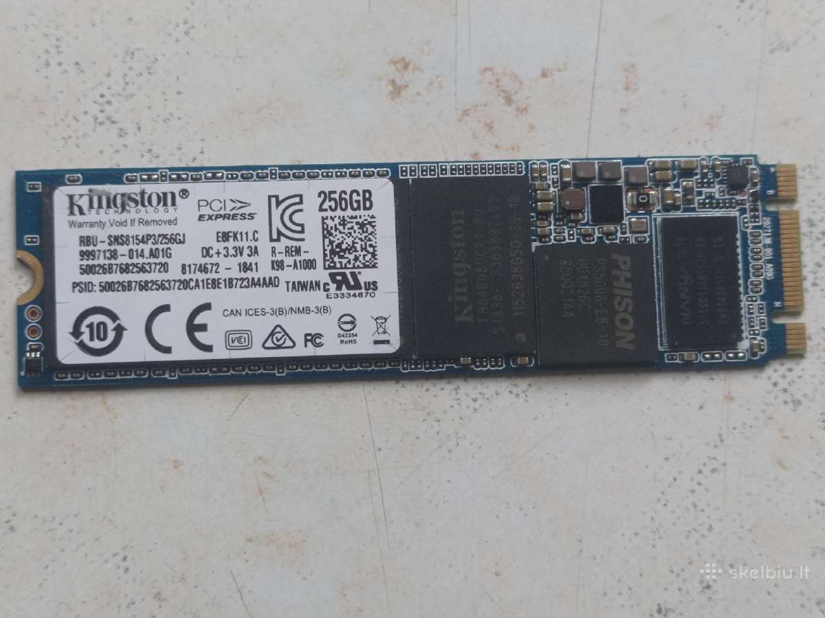 Parduodu kingston SSD nvme 256gb - nuotraukos Nr. 2