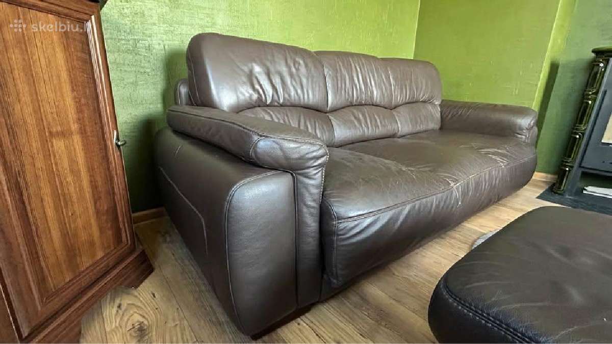 Odinė sofa lova - nuotraukos Nr. 4