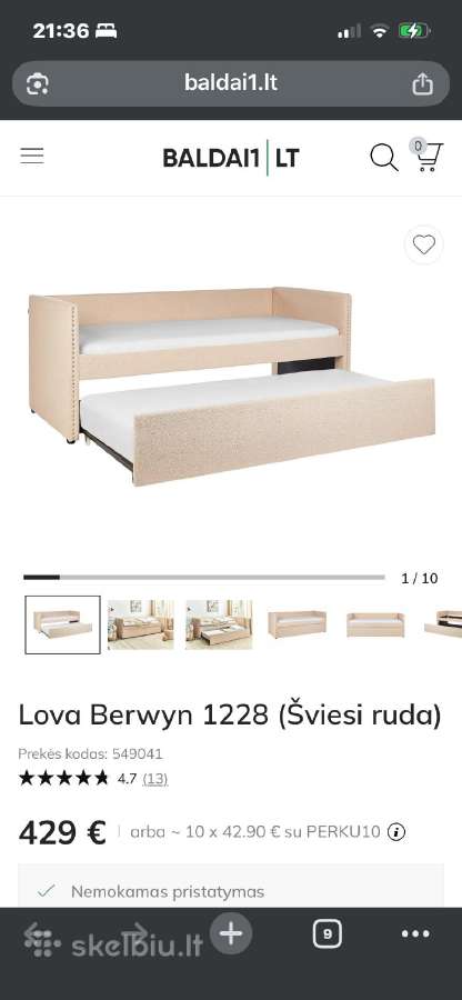Parduodama lova - nuotraukos Nr. 2