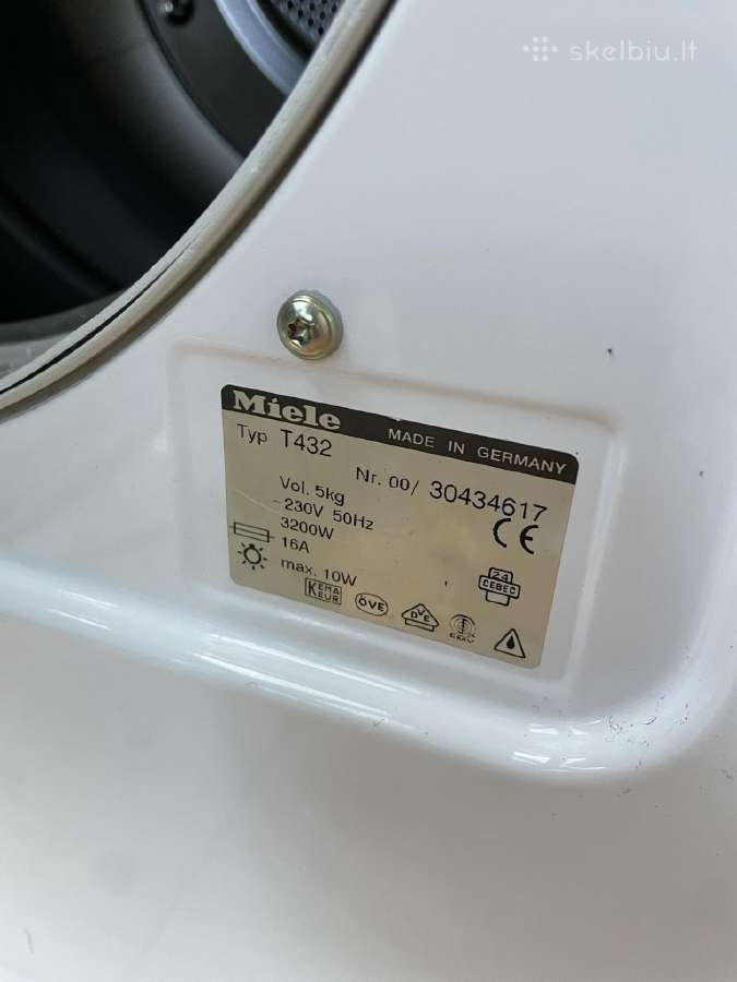 Miele skalbyklė W823 ir džiovyklė T432 - nuotraukos Nr. 5