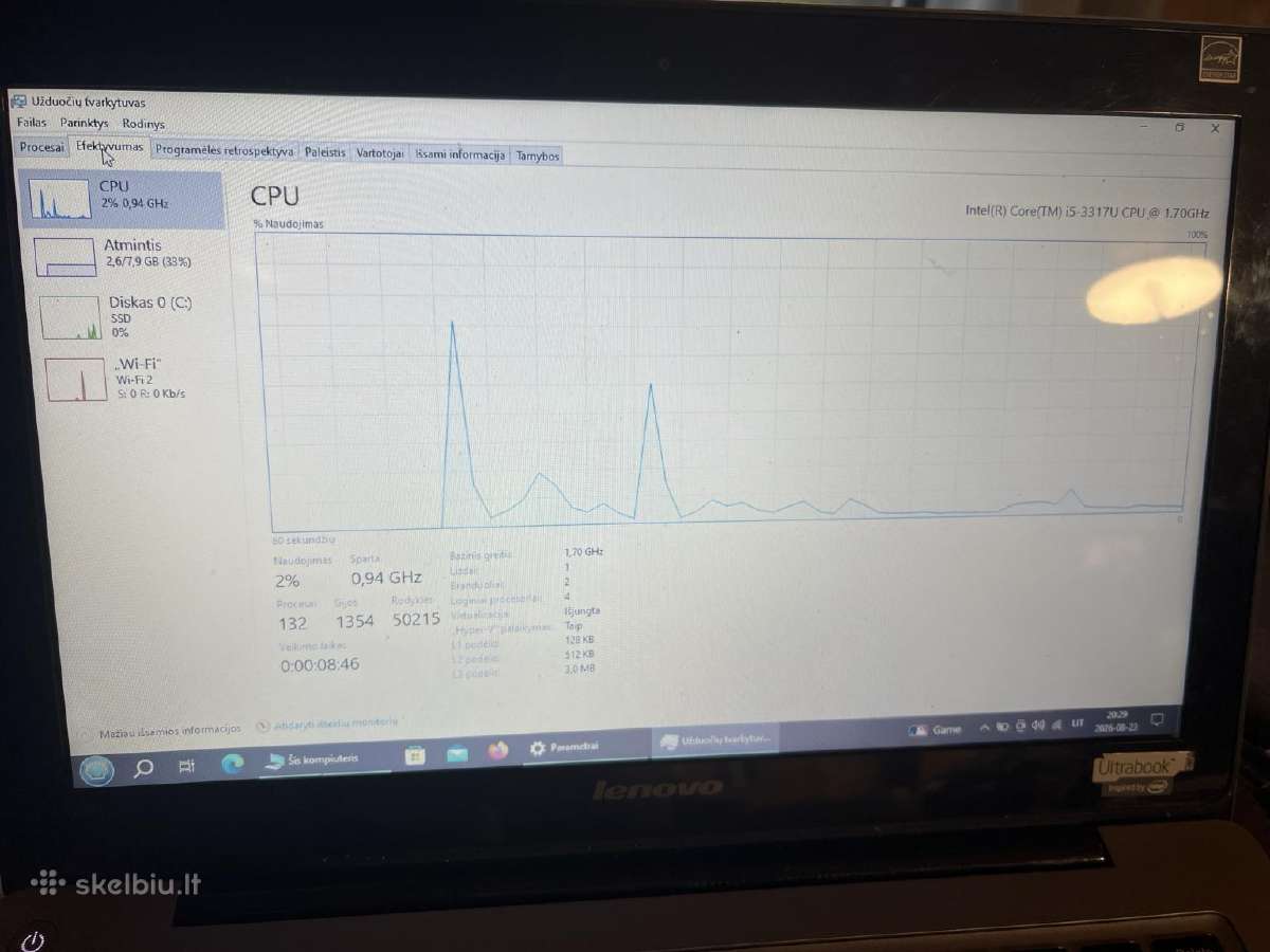 Lenovo Ideapad U310 i5 / 8gb / 240gb SSD - nuotraukos Nr. 5