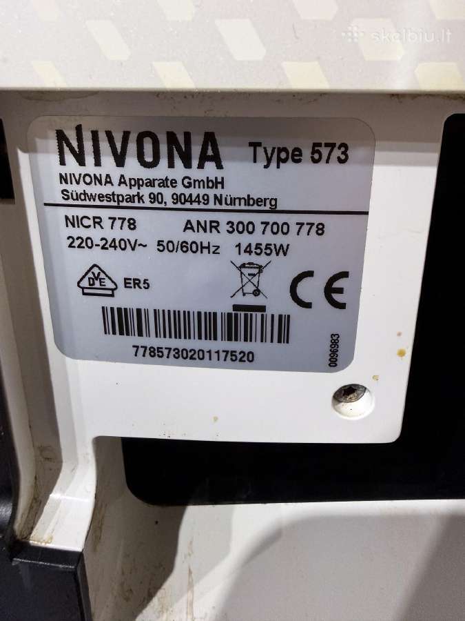 Kavos aparatas Nivona 778 - nuotraukos Nr. 3