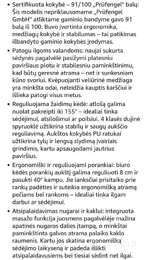 Premium klasės žaidimų , kompiuterinė kėdė Dowinx - nuotraukos Nr. 8