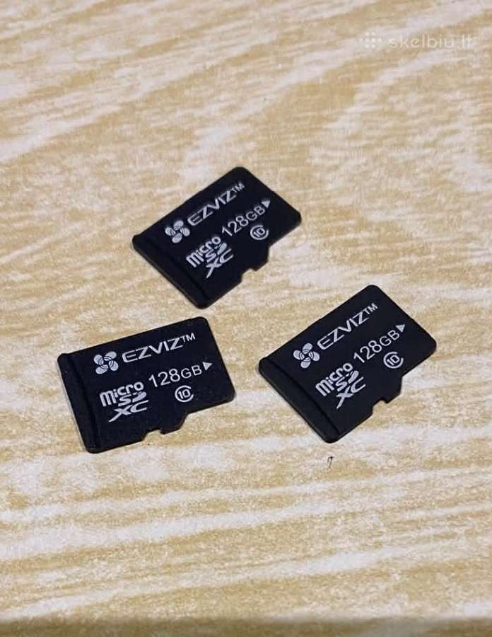 3vnt Ezviz H1c kameros + 3 vnt 128gb Micro Sd kort - nuotraukos Nr. 2