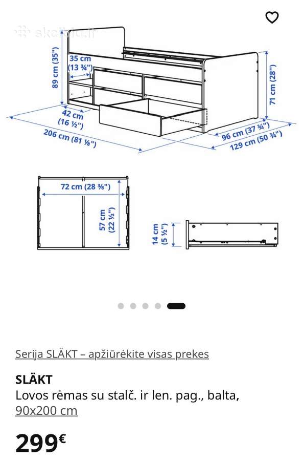 Slakt ikea lova vaikui mazyliui paaugliui - nuotraukos Nr. 2