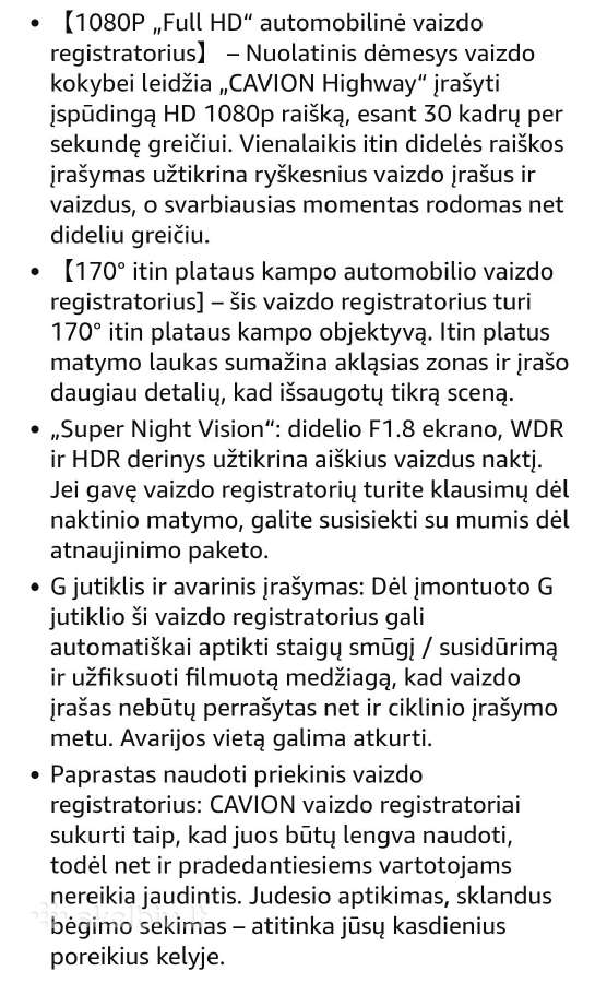 Automobilinis vaizdo registratorius Cavion highway - nuotraukos Nr. 6