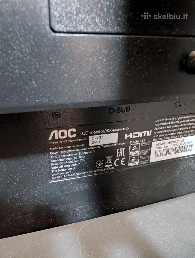 Monitorius Aoc C24g1 - nuotraukos Nr. 2