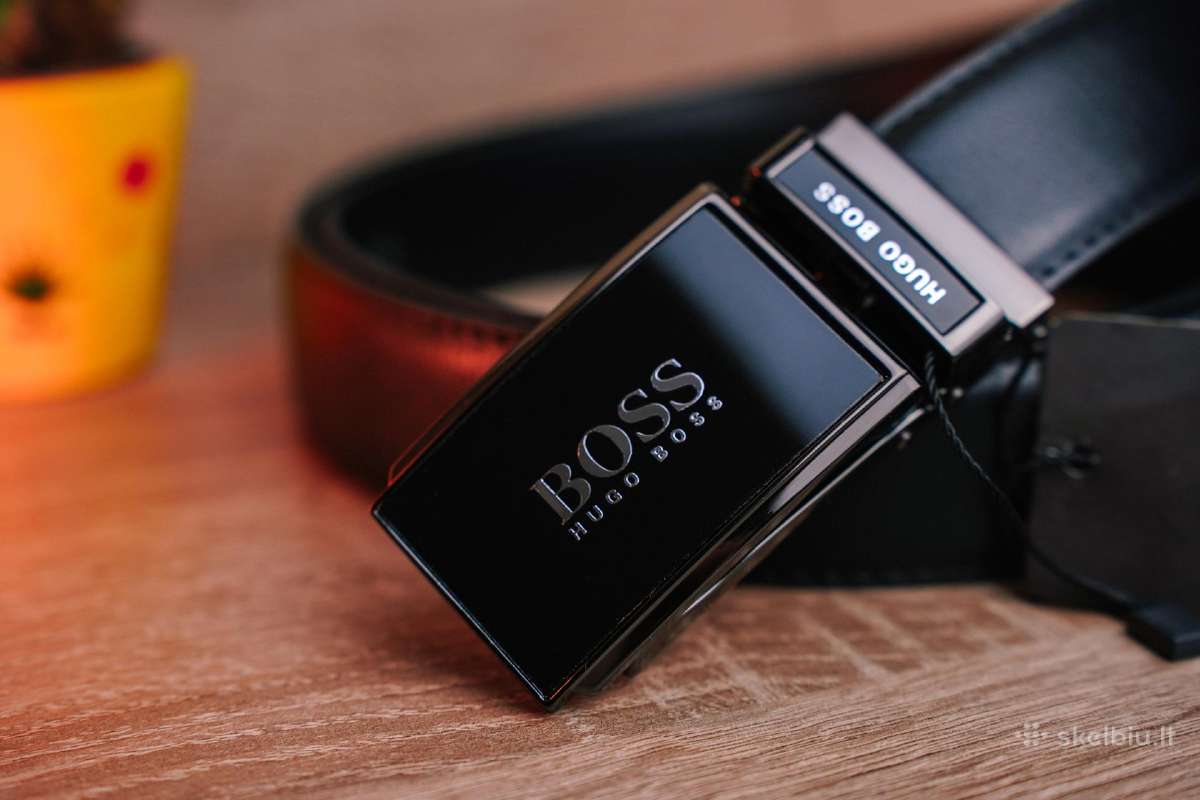 Odinis automatinis Hugo Boss vyriškas diržas - nuotraukos Nr. 3