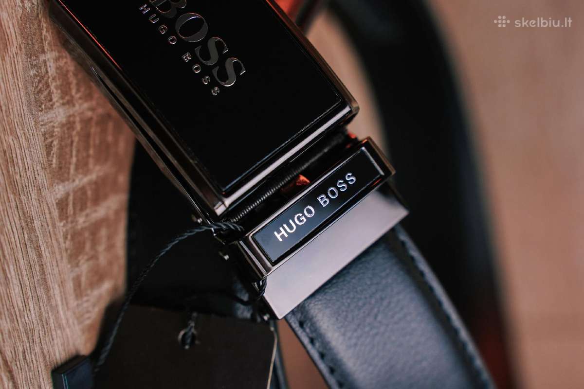 Odinis automatinis Hugo Boss vyriškas diržas - nuotraukos Nr. 4