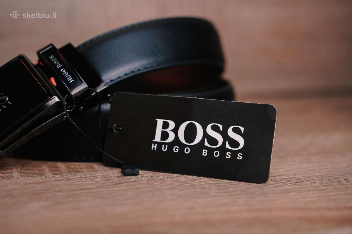 Odinis automatinis Hugo Boss vyriškas diržas - nuotraukos Nr. 5