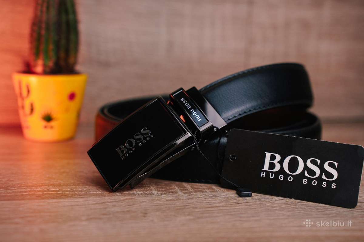Odinis automatinis Hugo Boss vyriškas diržas - nuotraukos Nr. 6