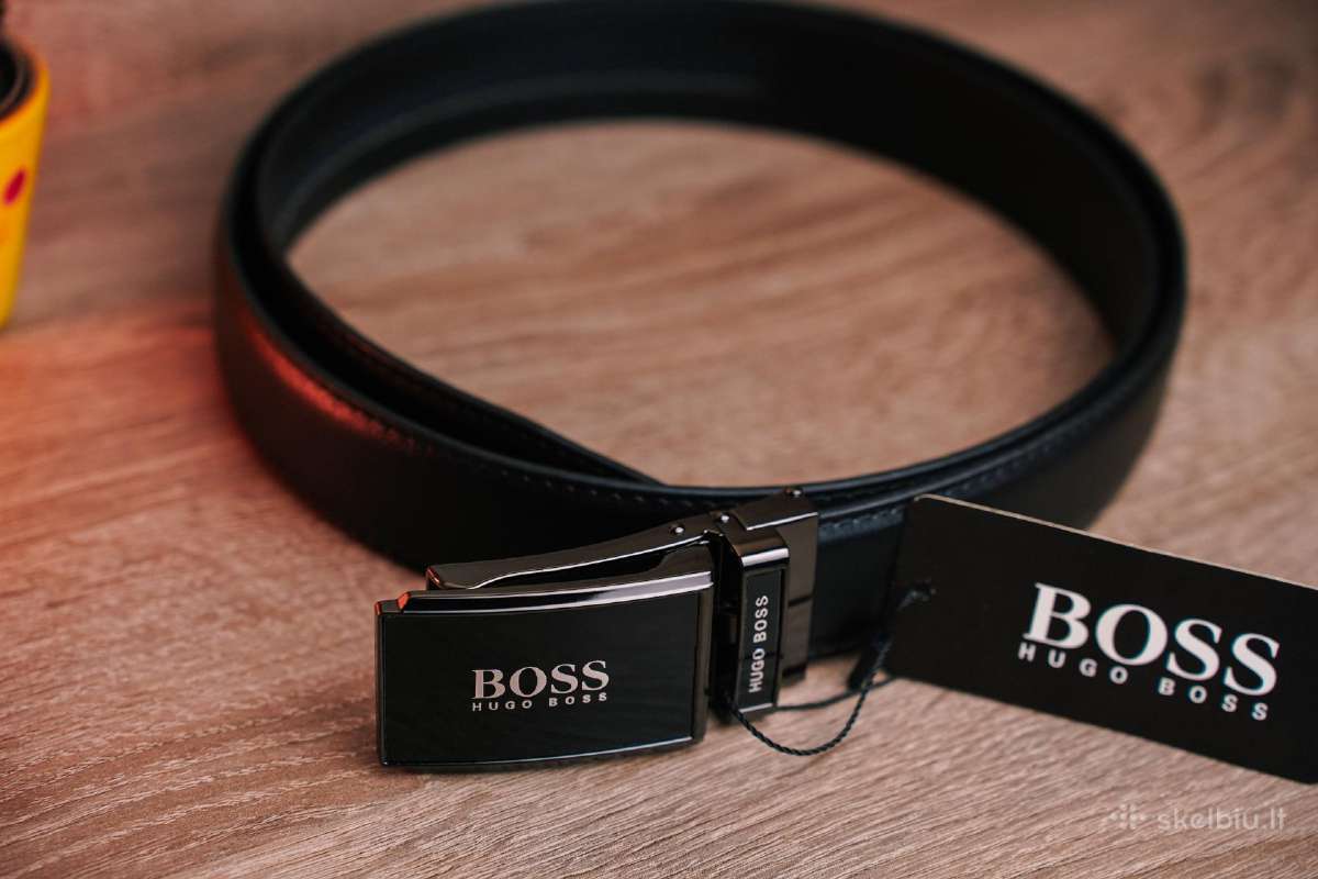 Odinis automatinis Hugo Boss vyriškas diržas - nuotraukos Nr. 9