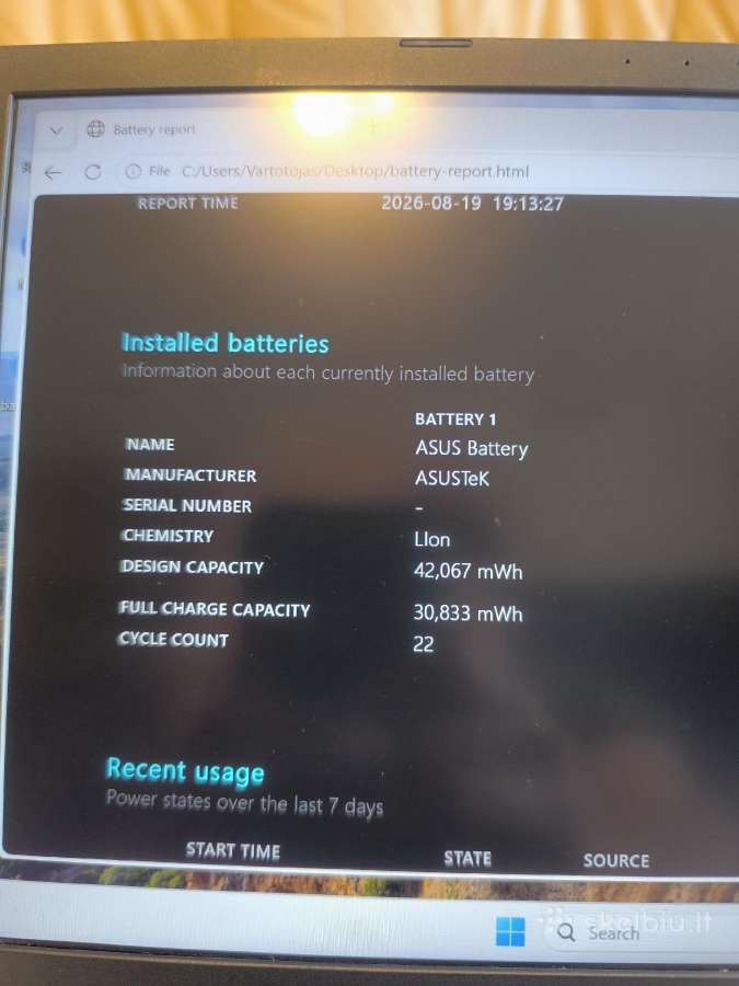 Asus Vivobook, Intel I5-1035g1, 256 nvme SSD - nuotraukos Nr. 4