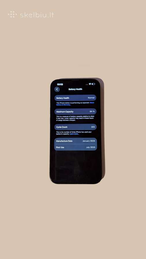 iPhone 16e Juodas 128gb - nuotraukos Nr. 3