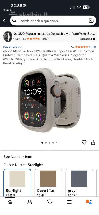 Apple watch ultra 3 natural titanium ocean band - nuotraukos Nr. 13