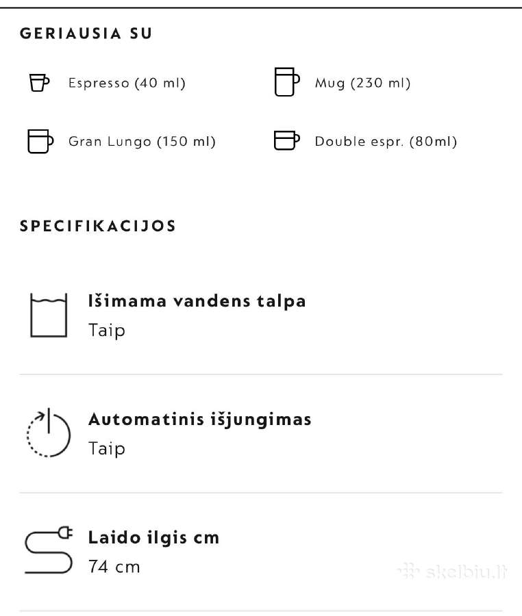 Kavos aparatas Nespresso Vertuo Plus - nuotraukos Nr. 3