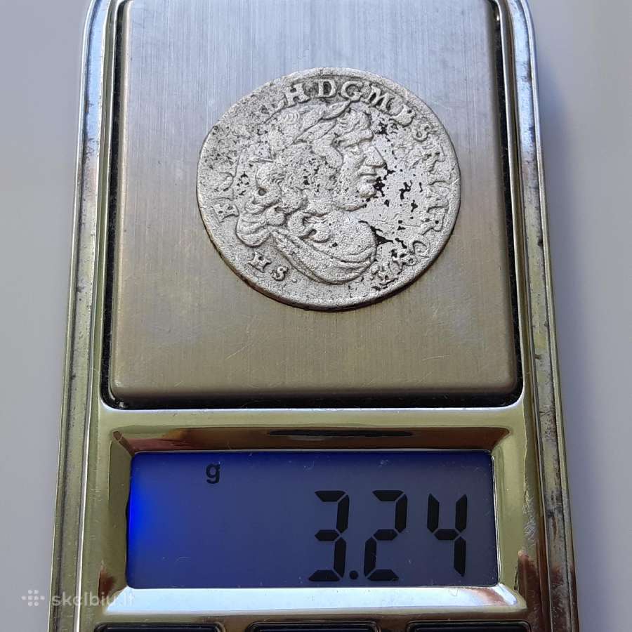 Prūsija 6 grošenai sidabras 1682 - nuotraukos Nr. 3