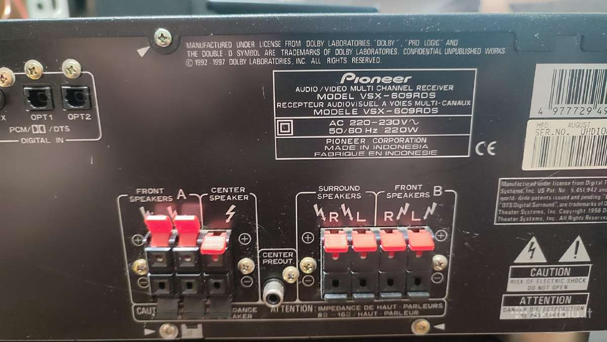 Pioneer Vsx609 - nuotraukos Nr. 3