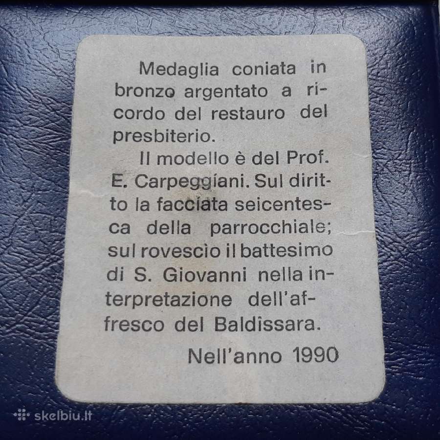 Italija atminimo medalis 1990 - nuotraukos Nr. 6