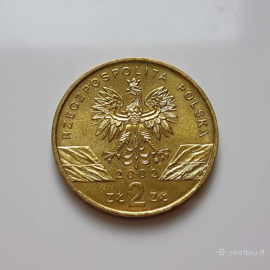 Lenkija 2 zlotai vėžlys 2002 - nuotraukos Nr. 2