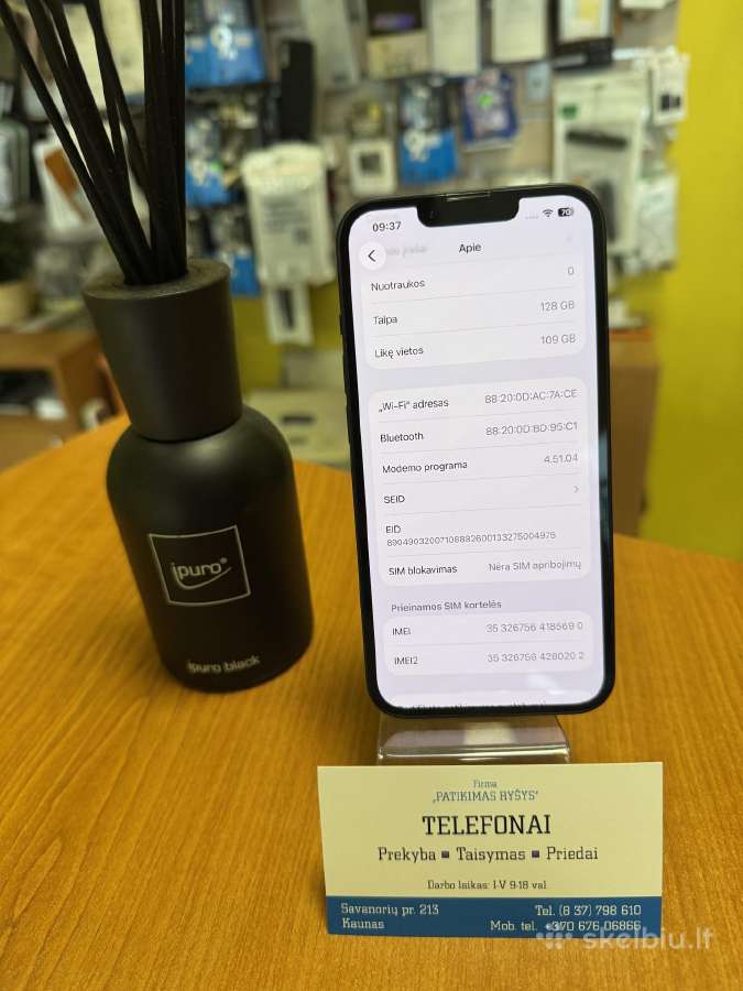 iPhone 14 Black 128gb Su Garantija - nuotraukos Nr. 3