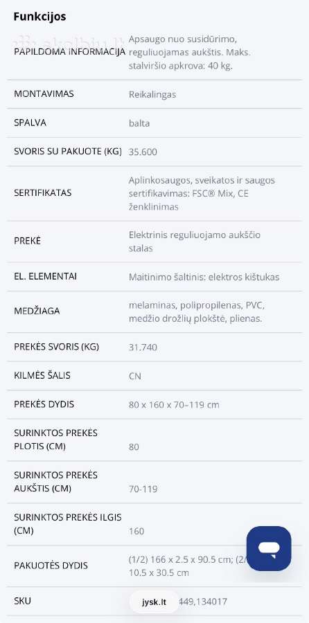 Parduodamas elektrinis stalas su biuro kėde - nuotraukos Nr. 11