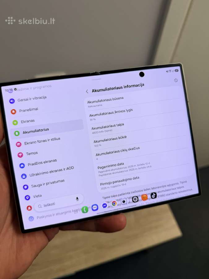 Samsung Galaxy Fold 8, 256/12gb + Carbon case - nuotraukos Nr. 9