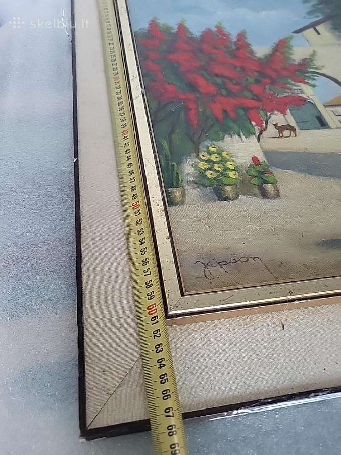 Originalus tapytas moters portretas su rėmu - nuotraukos Nr. 4