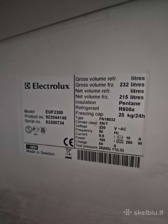 Šaldiklis Electrolux - nuotraukos Nr. 3