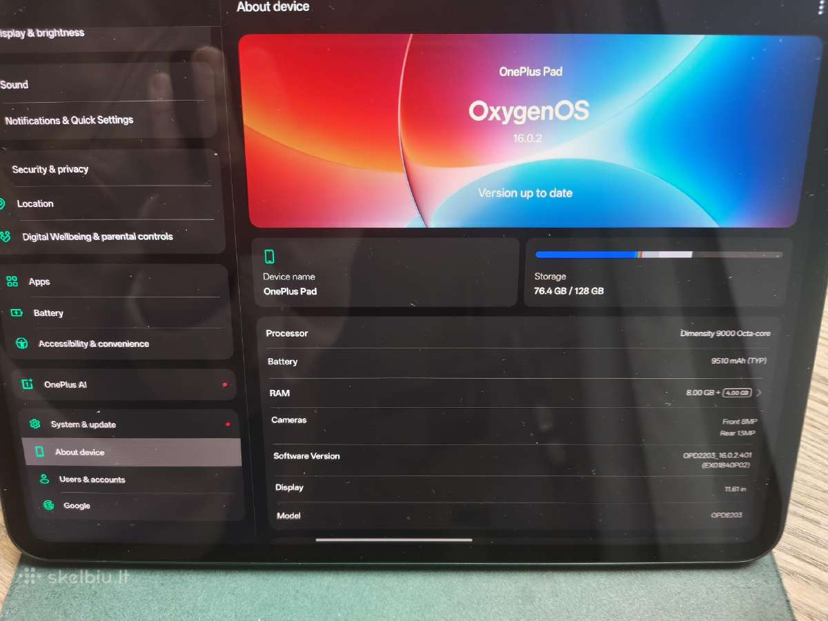 Oneplus Pad - nuotraukos Nr. 3