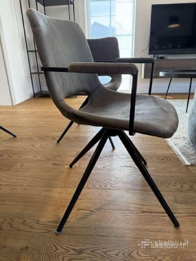 Sofaforma valgomojo kėdės po vieną - pilkos, sukam - nuotraukos Nr. 3